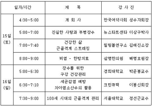 한국여약사회, 15일 노인 건강관리 학술세미나
