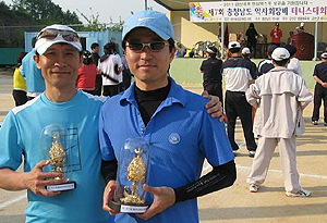 충남도약 테니스대회서 박현구-임명재팀 우승