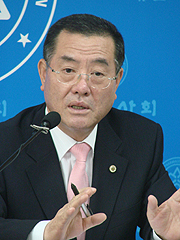 김구 회장 "카운터 동영상에 나온 사람은 제 아내"