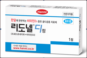 한미, 월 1회 복용 골다공증약 '리도넬디' 출시
