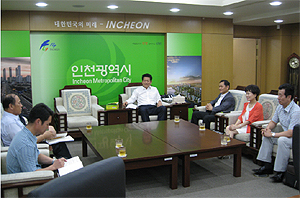 인천시약, 송영길 시장에 여약사대회 협조 요청