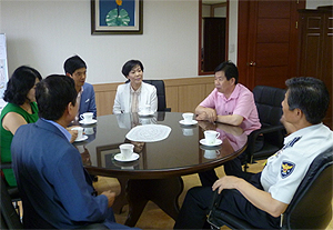 인천 남동구약, 을지훈련 중인 관계기관 방문