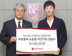 노승열 프로골퍼, 고대의료원에 3천만원 기부