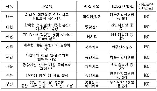 해외환자유치 육성지원 대상에 부산 등 8곳 선정