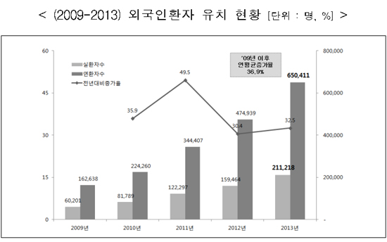 해외환자 21만명 국내 유치…진료수입만 4천억 육박