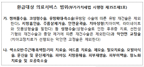 내달부터 외국인 미용성형한 병의원 부가세 환급