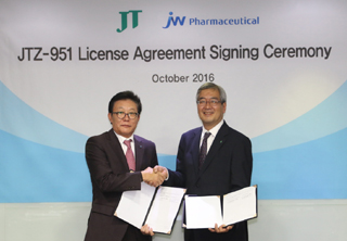 JW중외, 일본 Tobacco사 빈혈치료제 도입