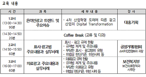 인터넷광고재단, 의료광고 등 법·제도 특별교육