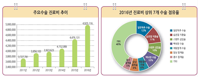 수술 진료비 연 4조9천억…심장, 건당 2695만원 최고