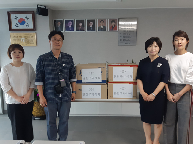 광진구약, 장애 근로자 작업장에 구급약 전달