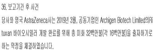 삼바-AZ, 맙테라 시밀러 개발에 360억 추가 투자