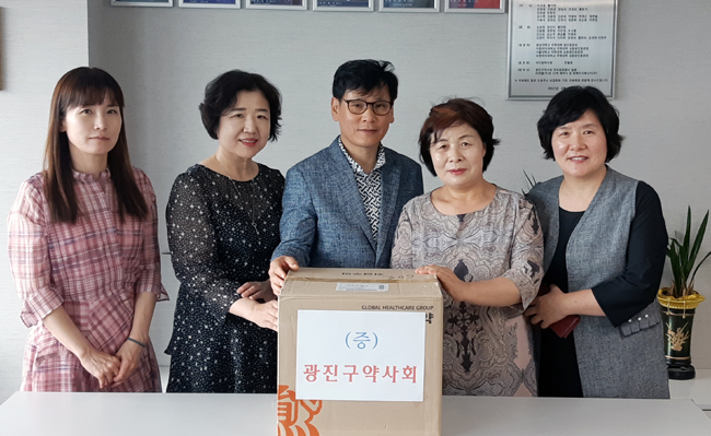 광진구약, 북한이탈청소년 대안학교에 의약품 지원