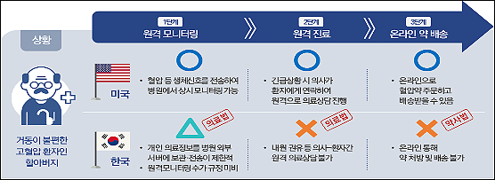 "원격상담→온라인 처방→조제약 택배, 다 풀어야"