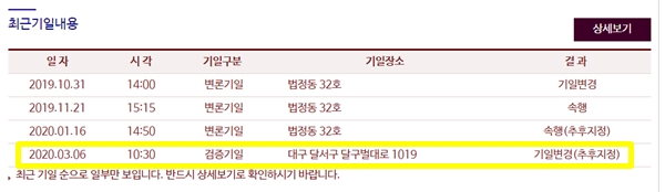 계명대 원내약국 소송 현장검증도 무기한 연기