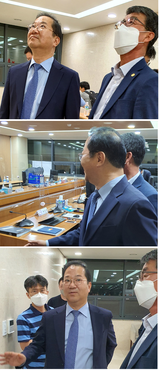 김대업 회장, 수가협상장 격려 방문…"좋은 결과 기대"