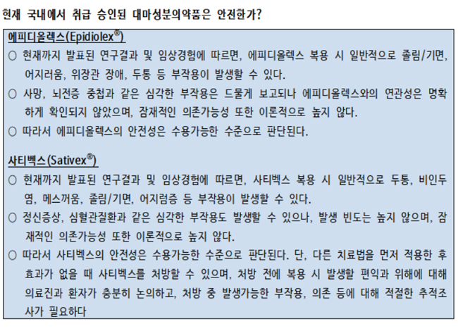 NECA "에피디올렉스·사티벡스, 안전성·유효성 인정"