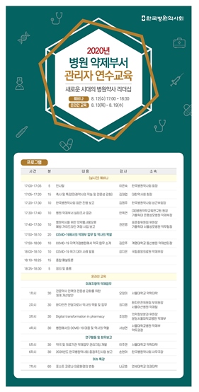 병원약사회, 12일부터 병원약제부 관리자 연수교육