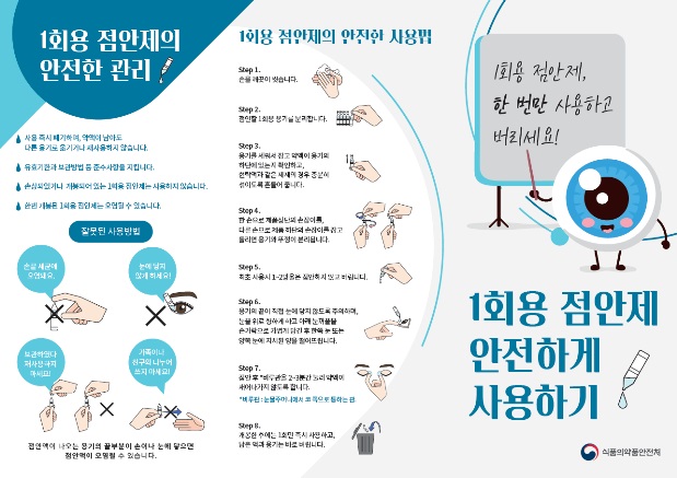 식약처 "일회용 점안제, 한 번만 사용하세요"