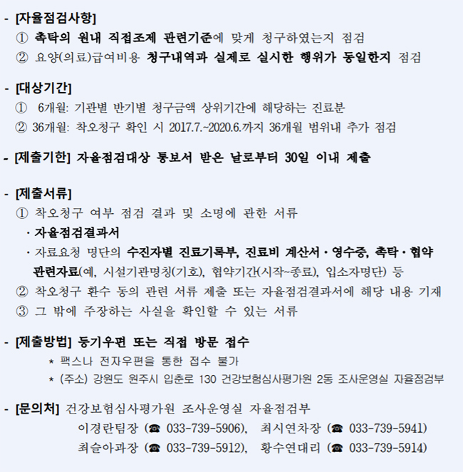 부당청구 자율점검 개시…원내 직접조제·통증자가조절