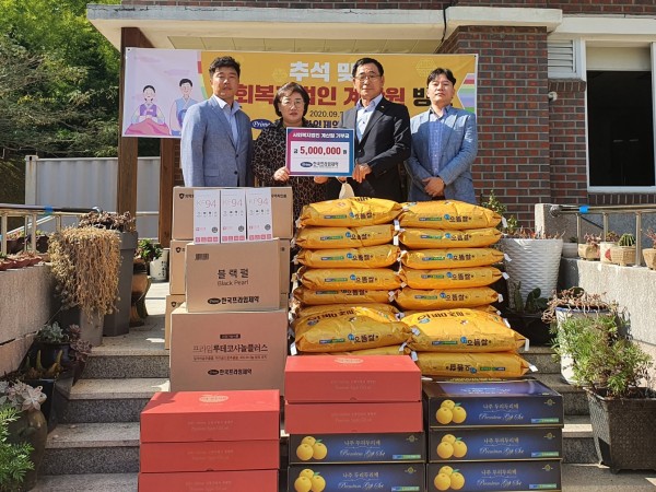 프라임제약, 나주 계산원에 5백만원 기부금 전달