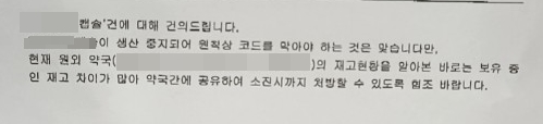 "품절약, 옆 약국과 공유하세요"...병원서 황당 공문
