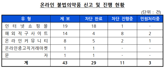 서울시약, 의약품 유통 불법사이트 차단 성과