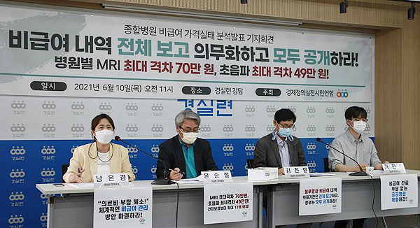 MRI 검사비 병원간 최대 5.7배…초음파는 25.7배