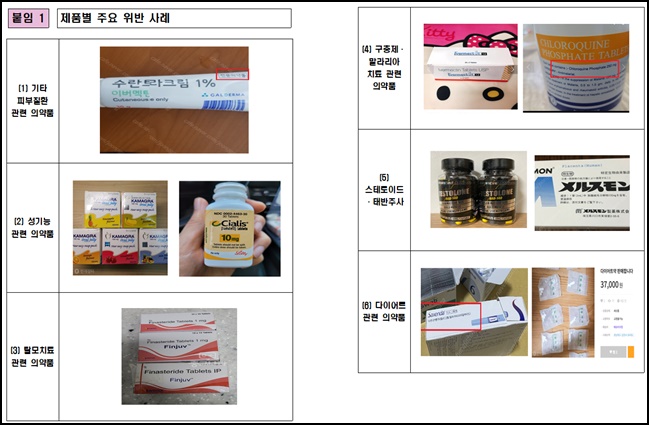 발기부전·다이어트약 등 불법 온라인거래 394건 적발