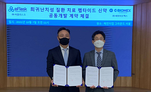 씨바이오멕스-이플라스크, 희귀질환 신약 공동개발 맞손
