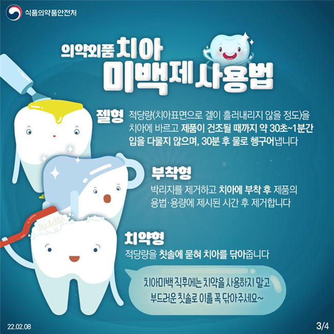 치아미백제 구매 시 '의약외품' 확인해야