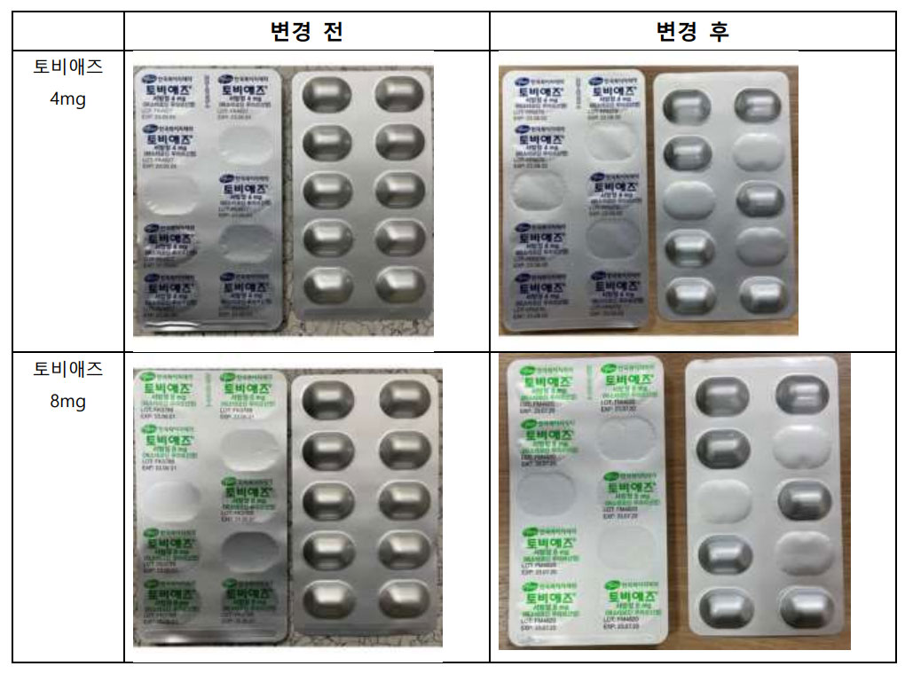 "3T가 부족해요" 약사·환자 혼란...토비애즈 포장 '원상복귀'