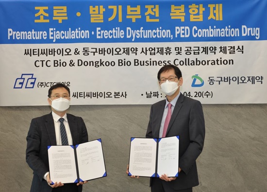씨티씨-동구바이오, 조루·발기부전복합제 같이 판다