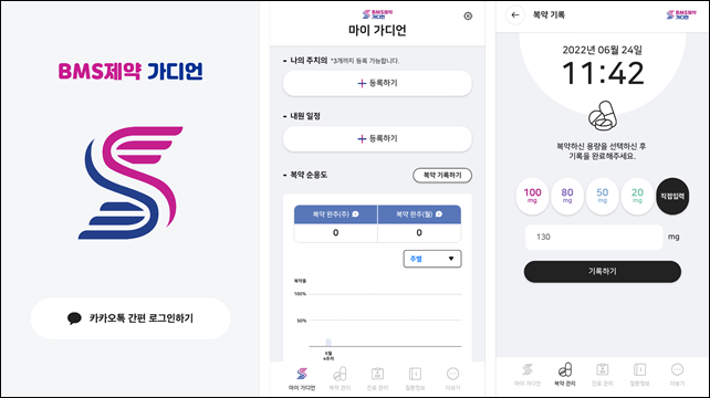 BMS 스프라이셀, 환자 대상 카카오톡 마이가디언 오픈