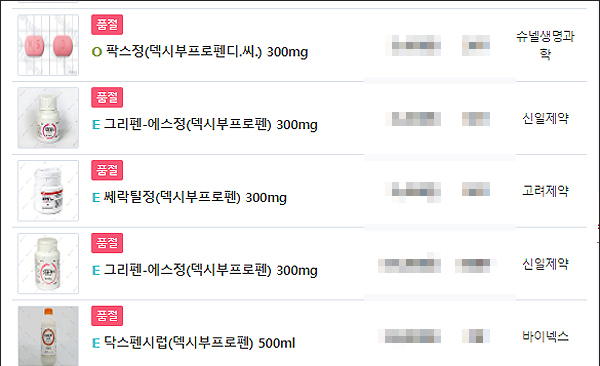 "변경조제할 약도 없다"…덱시부프로펜까지 줄줄이 품절 