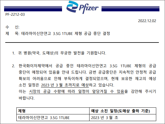 품절 단골 테라마이신안연고 공급 중단…대체약도 없어