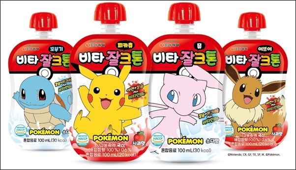 조아제약, 포켓몬스터 어린이 음료 '비타 잘크톤' 4종 출시