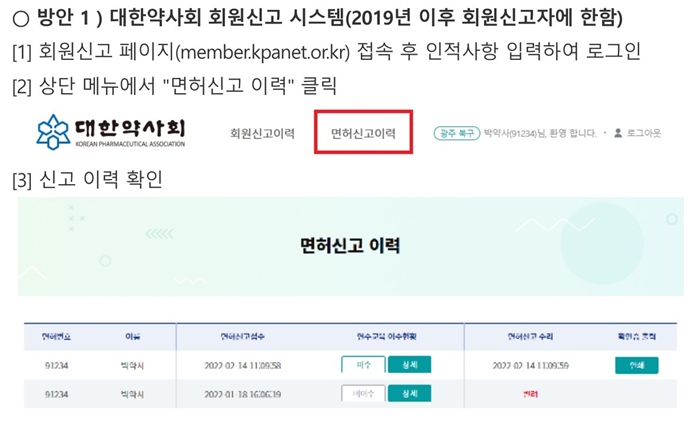 면허신고 안한 약사 채용땐 불이익...신고여부 확인 이렇게