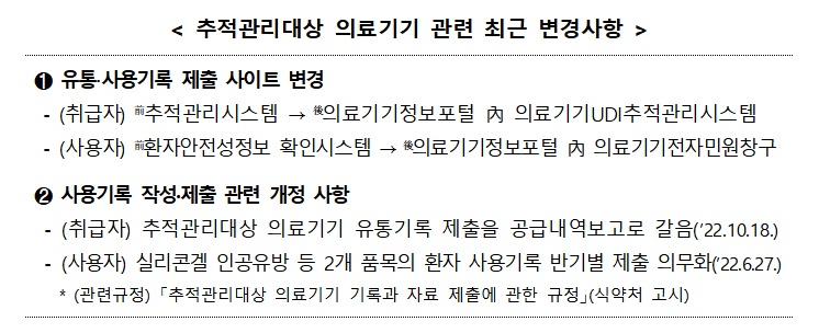 식약처, 추적관리대상 의료기기 가이드라인 개정·배포