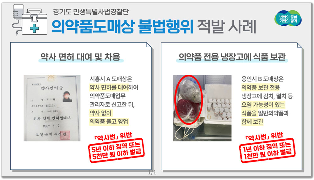 의약품 도매상 관리약사 면허대여 등 무더기 적발