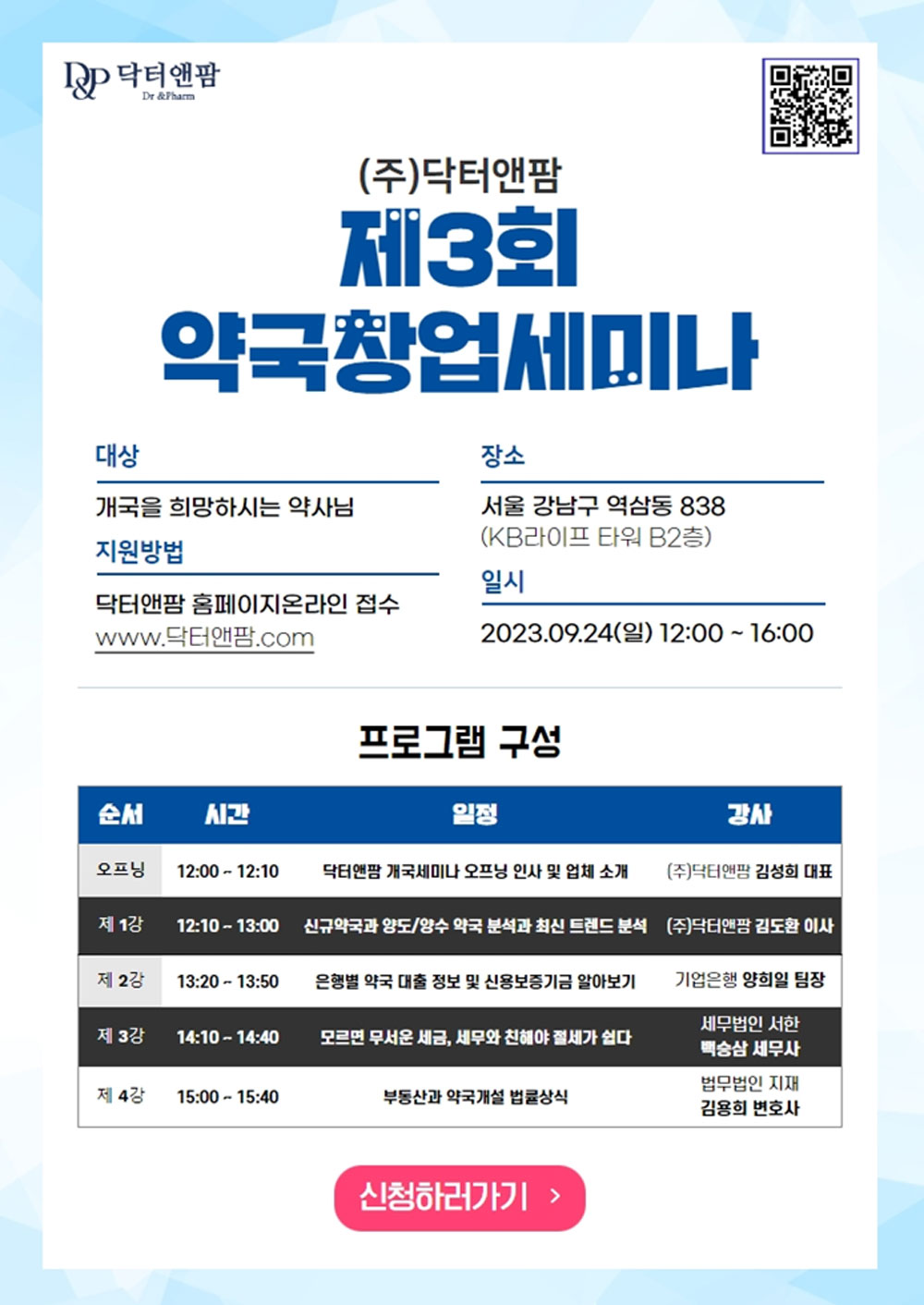 약국 분석부터 대출, 절세까지…제3회 닥터앤팜 세미나