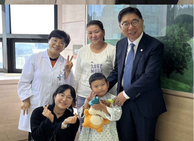 경기도약, 화상후유증 몽골 어린이에게 웃음 선물