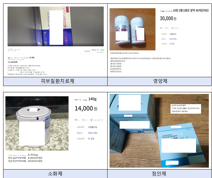 식약처, 의약품 등 온라인 중고거래 3267건 적발