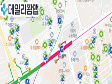 내 약국 주변 진료과별 매출액을 지도로 검색한다