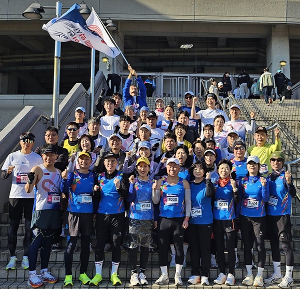 인천시약, 국제 마라톤대회 출전한 회원 약사들 지원 