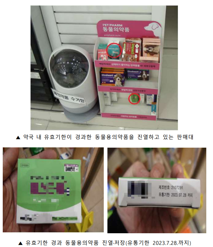사용기한 18개월 지난 동물약 진열...약국·도매상 등 적발 