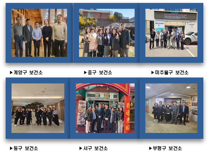 인천시약, 군·구 보건소장 7명과 순회 간담회 