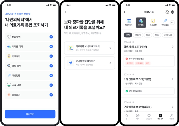 나만의닥터, 의료마이데이터 활용한 비대면진료 개시 