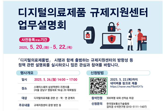 식약처, 스마트헬스케어·정보통신기술협회 규제센터 지정