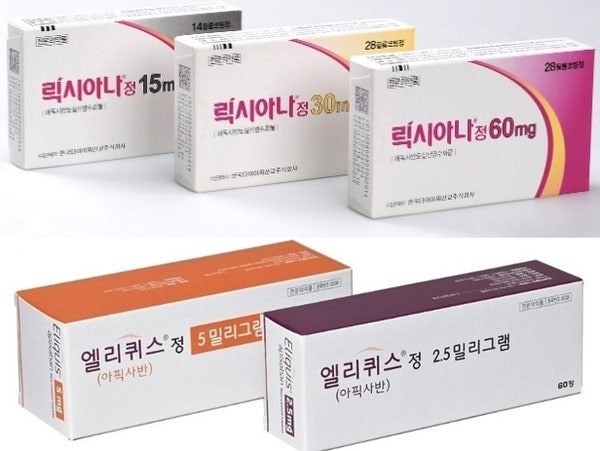 릭시아나 독주, 자렐토·엘리퀴스↓…DOAC 시장 희비